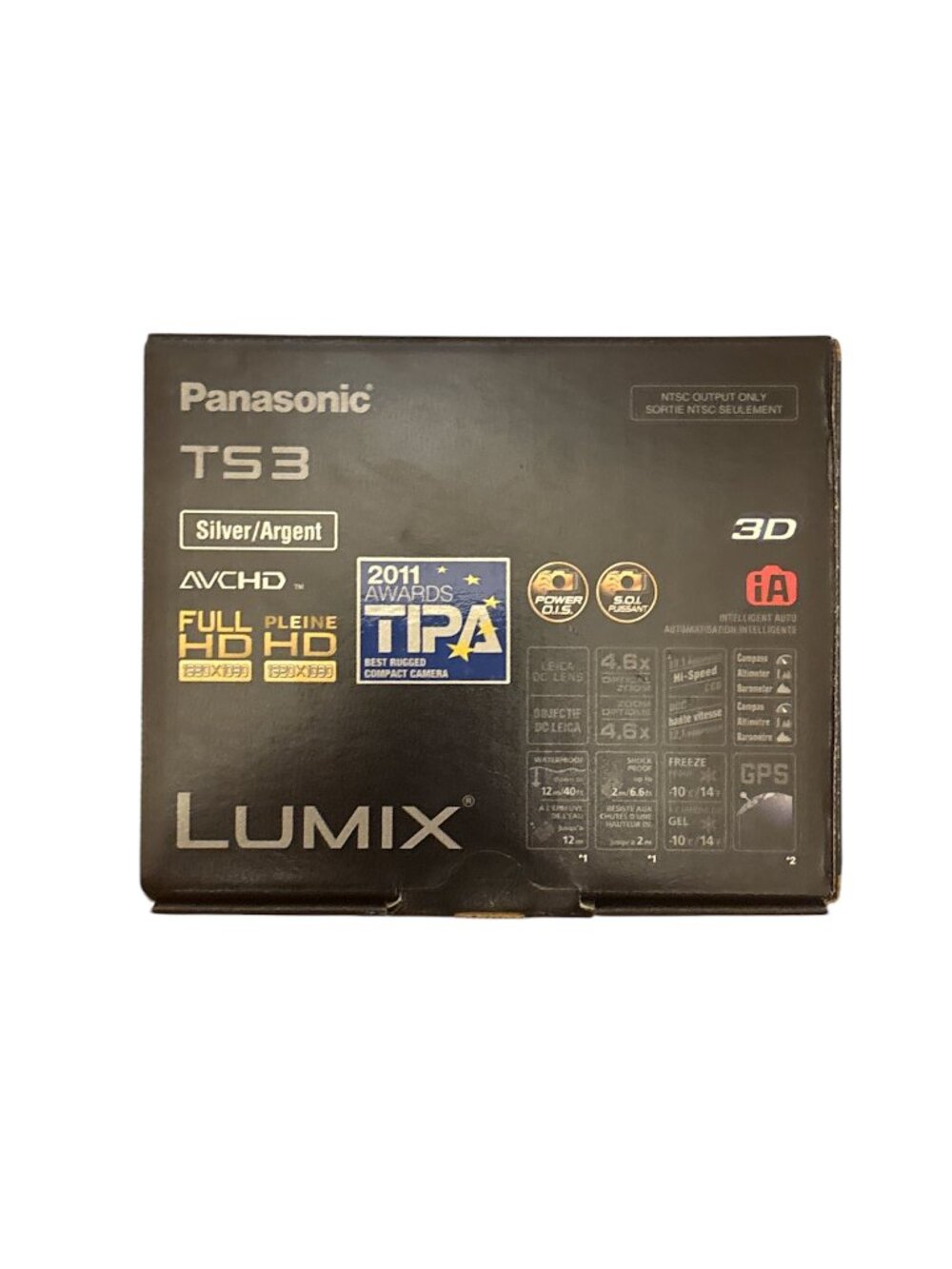 Panasonic Lumix TS3 Silver/Argent AVCHD Full HD Digital Camera